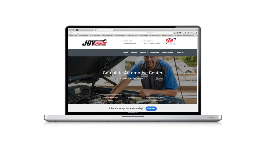 Joy Automotive website